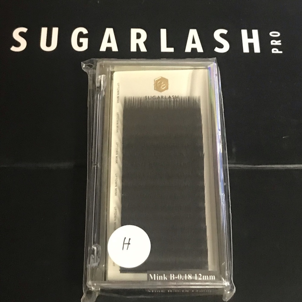 B-Curl Mink Lashes (Single Length Tray) 12mm/0.18